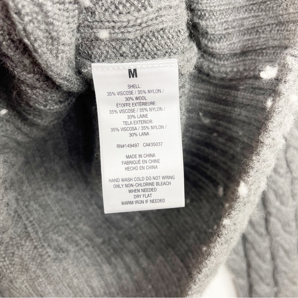Favorite Daughter Cable Knit Turtleneck in Storm Cloud Gray Size Medium - Picture 5 of 8